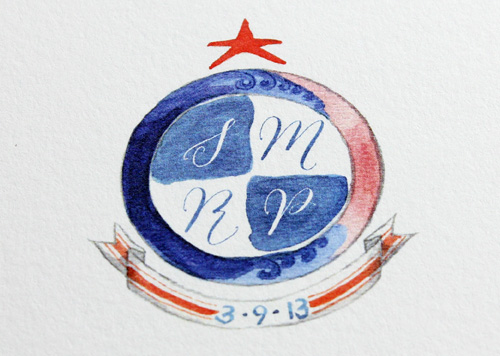 Watercolor Crest Stationary